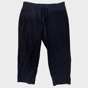 Athletic Works Womens Medium 8-10 Black Cropped Capri Length Athletic Pants